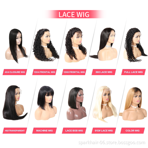 10A Grade Raw Unprocessed Virgin Water Wave Lace Front Human Hair Wigs 150 180 250 Density Virgin Wigs Human Hair
